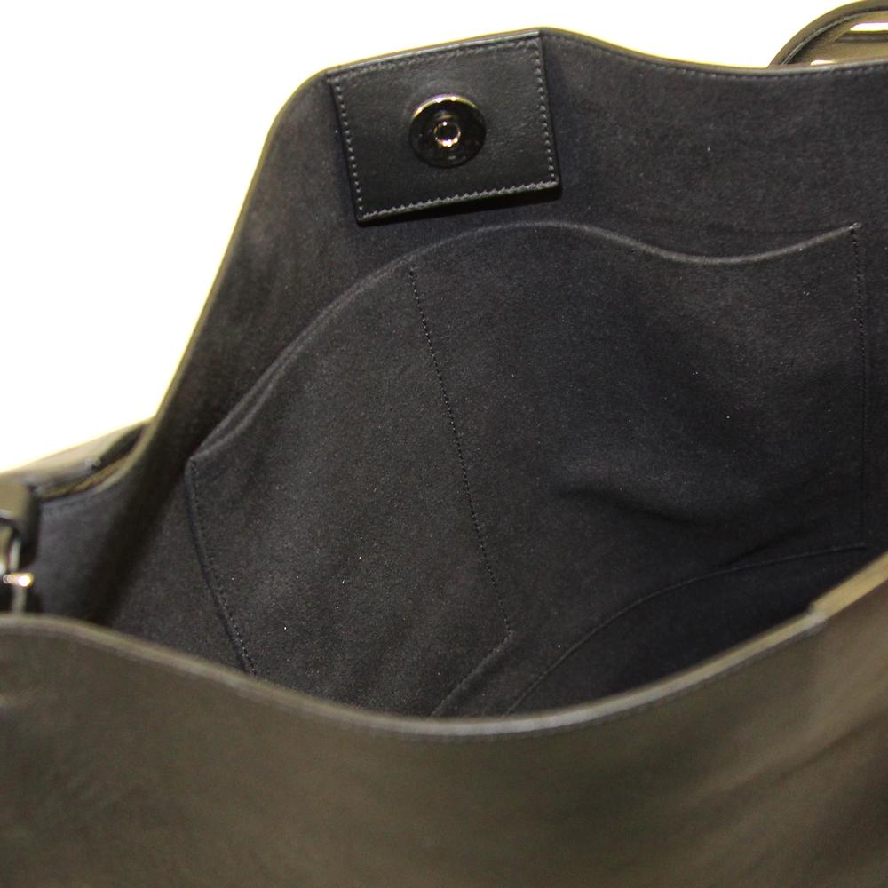 Women's 2000s Vince Vintage Black Leather Tote Bag