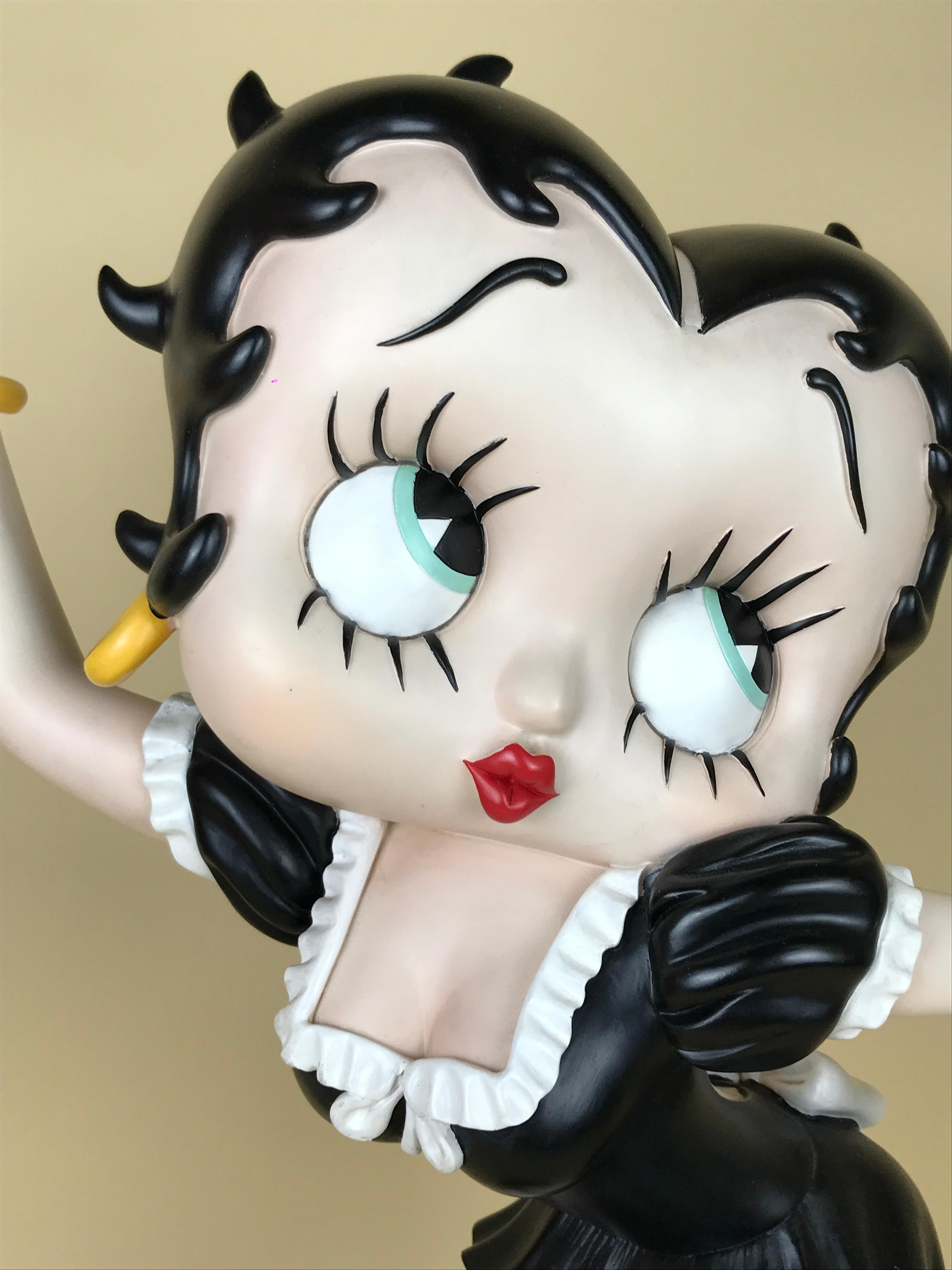 2000s Vintage Betty Boop Waitress Resine Statue by Fleischer Studios Made in USA 1