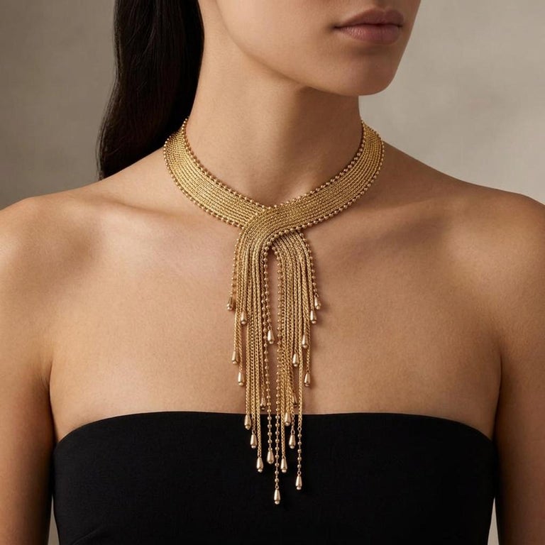Collier fantaisie spirale fleurie métal gris | Bijou femme Ikita