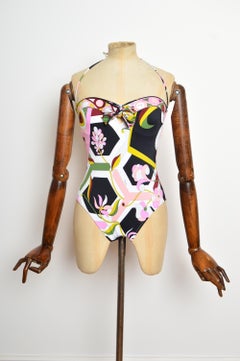 2000’s Vintage Emilio Pucci One Piece Swimsuit / Bathing Suit / Swimming costume