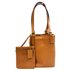 2000s Vintage GUCCI Cowhide Leather Bucket Bag Brown