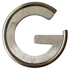 2000s Vintage Gucci Tom Ford G Logo Stainless Steel Sliding Key Ring