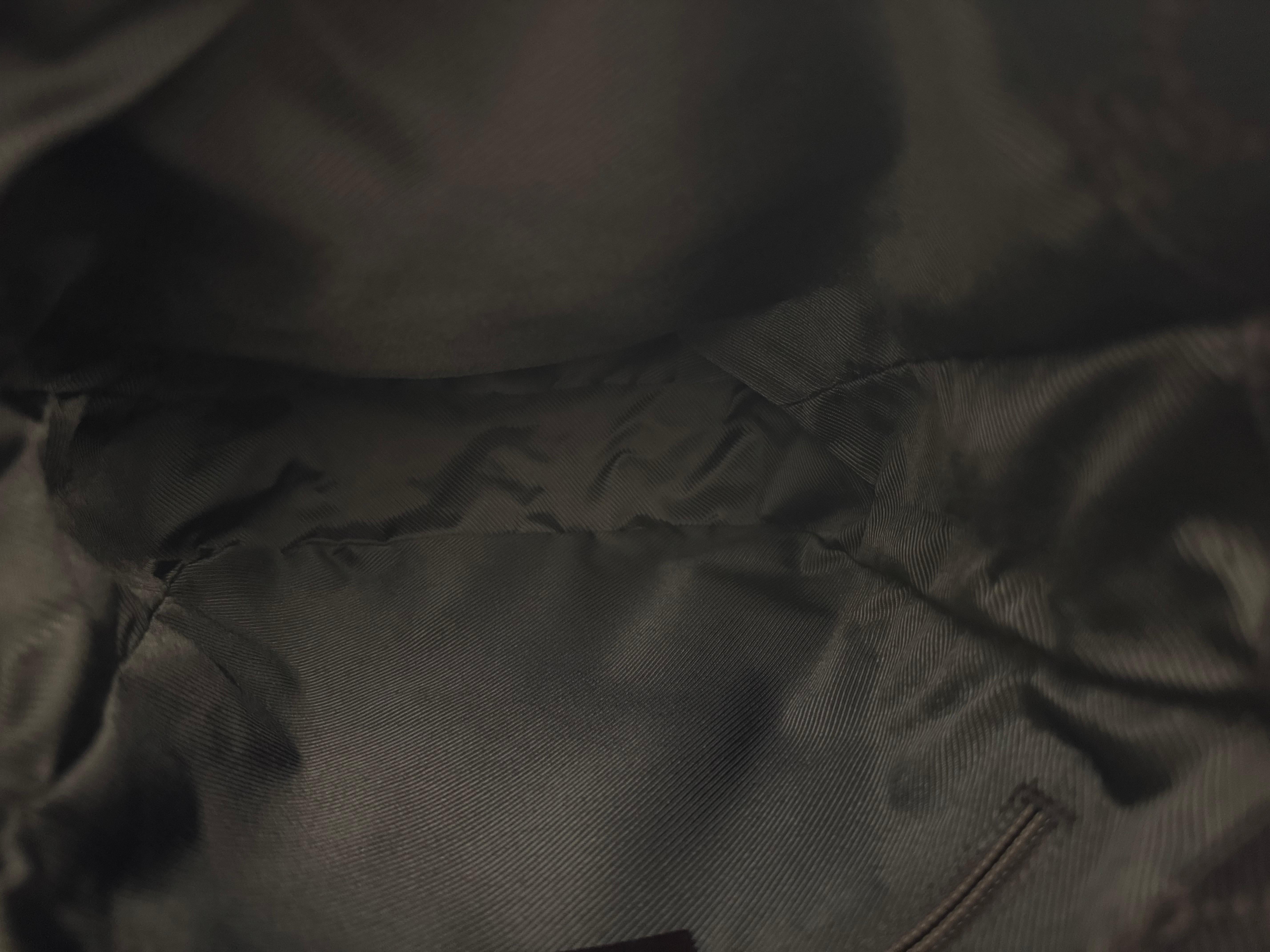 2000s Vintage GUCCI Monogram Denim Messenger Bag Brown For Sale 3