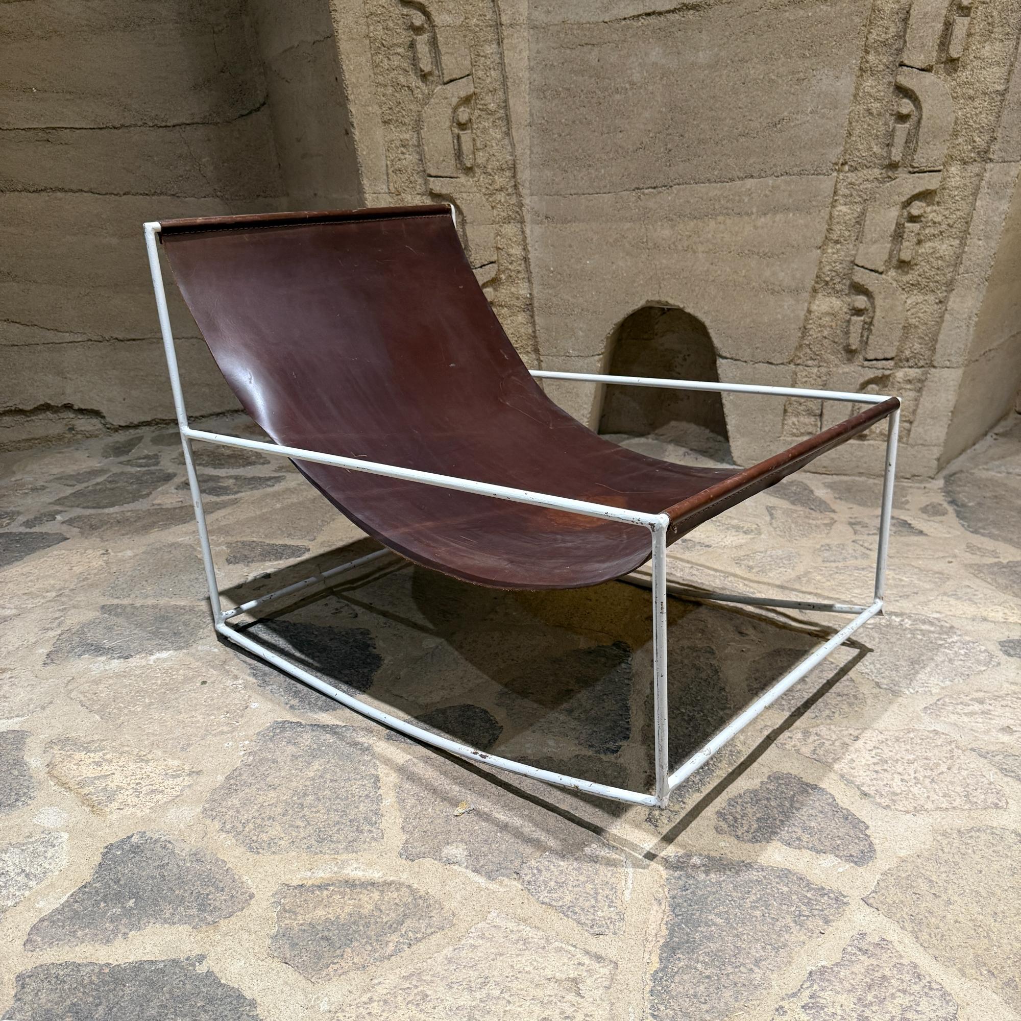 Vintage-Sling Rocker-Loungesessel aus Leder nach Muller Van Severen, 2000er Jahre im Angebot 6