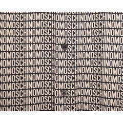 2000's Vintage Moschino 'Spell Out' Long Sleeve Charcoal Off White Logo Shirt