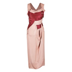 2000's Vivienne Westwood Midi Dress with Deep Red Corset