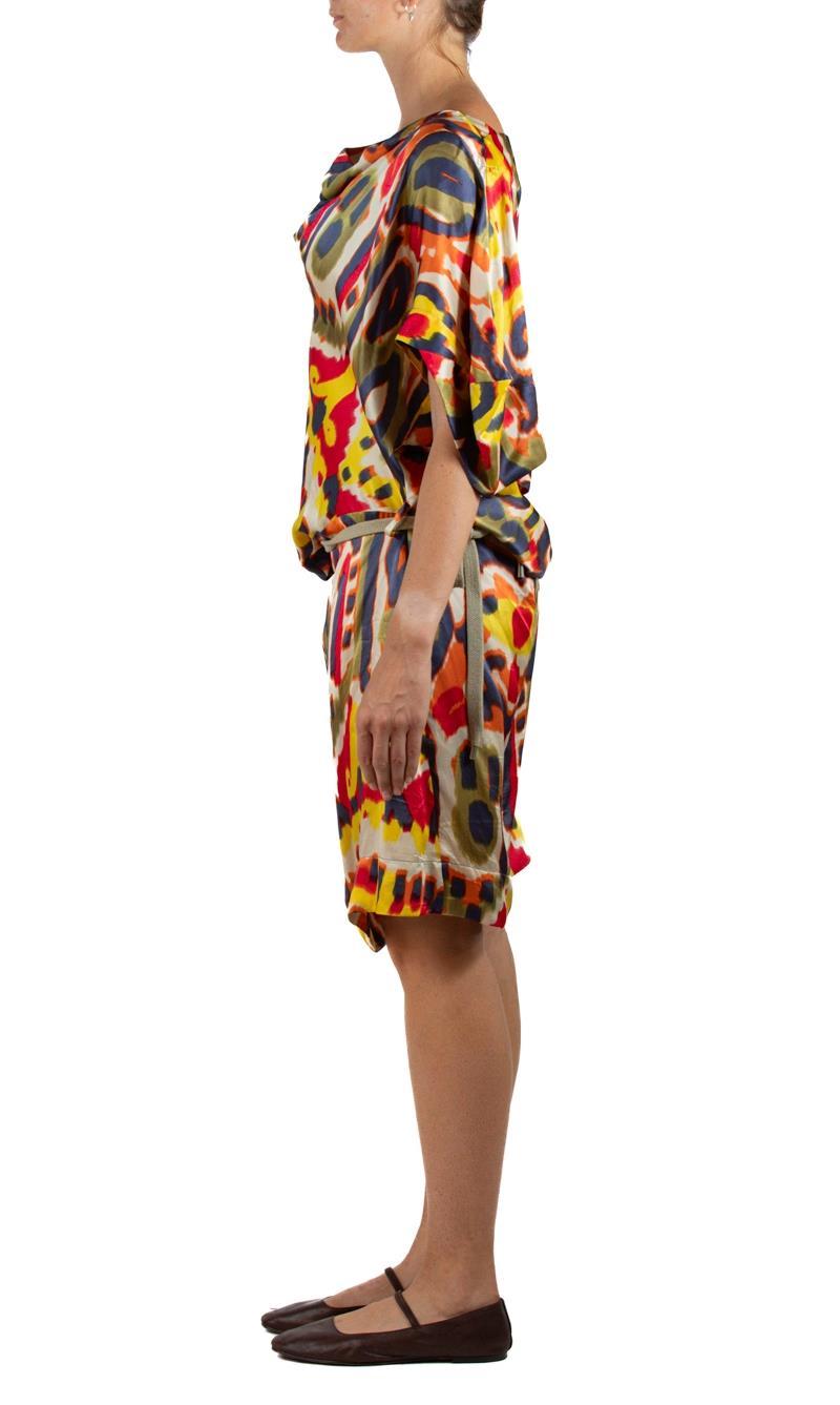 Brown 2000S Vivienne Westwood Silk Charmeuse Dress For Sale