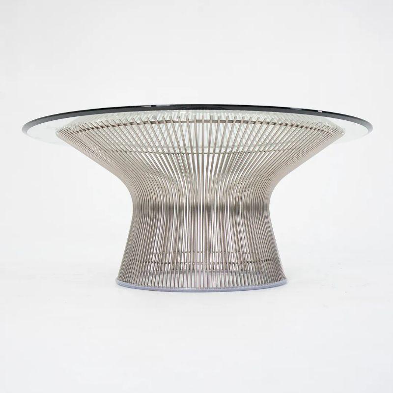 2000s Warren Platner for Knoll Coffee Table in Polished Nickel and Glass, 42