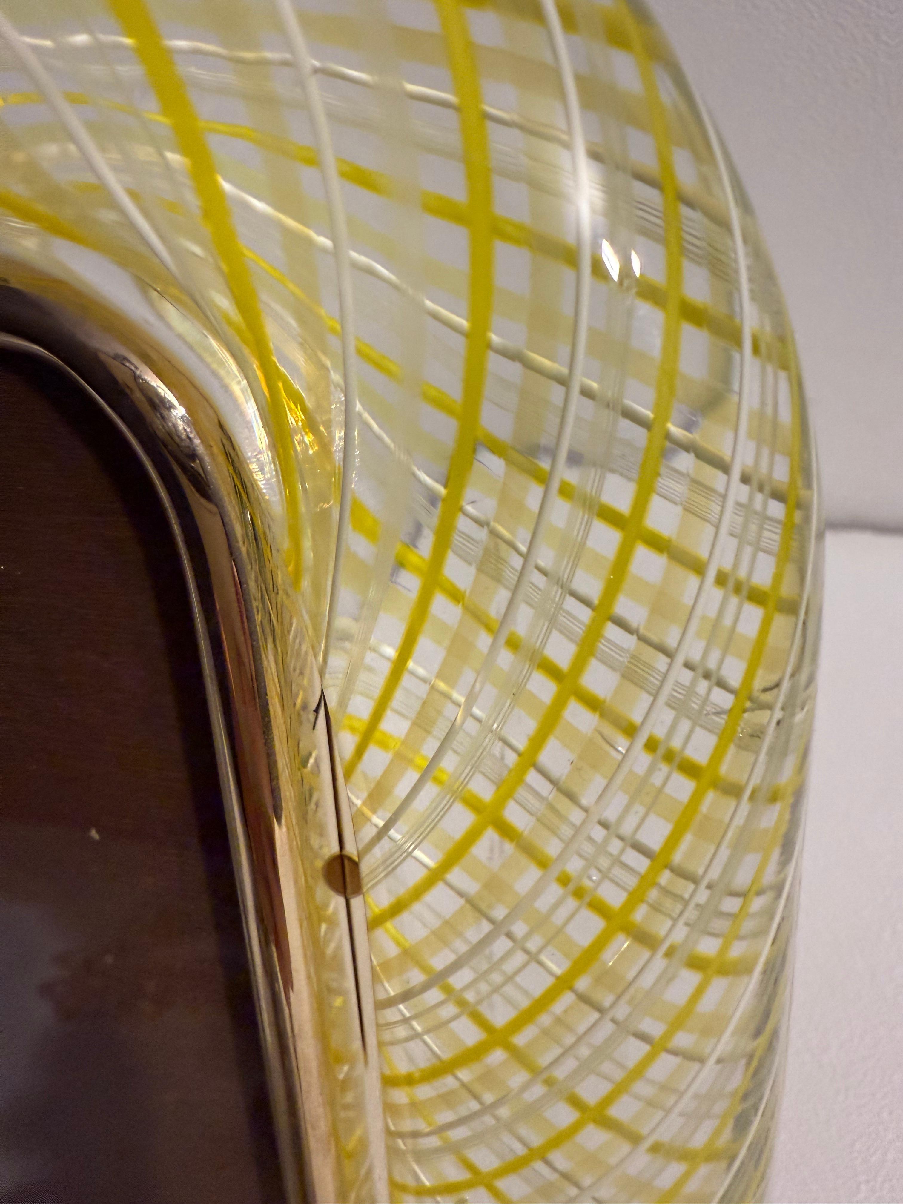 Cadre photo en verre Murano Filigrana jaune des années 2000 par Venini en vente 7