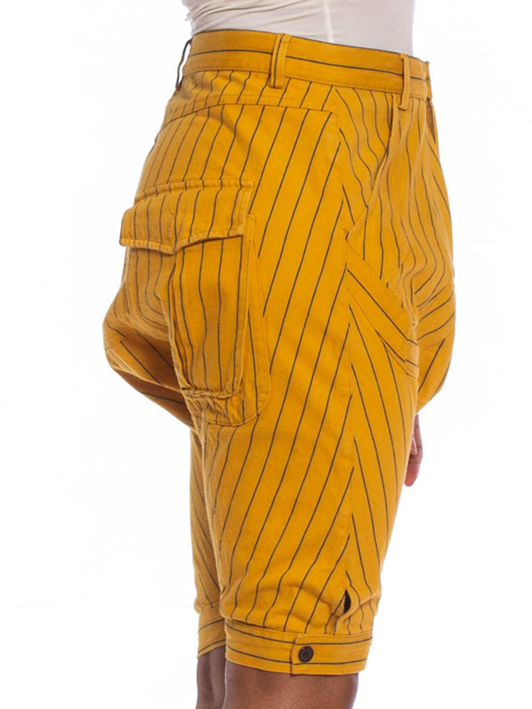 2000S Yellow Ochre Cotton Rare Early Henrik Vibskov Pants In Excellent Condition For Sale In New York, NY