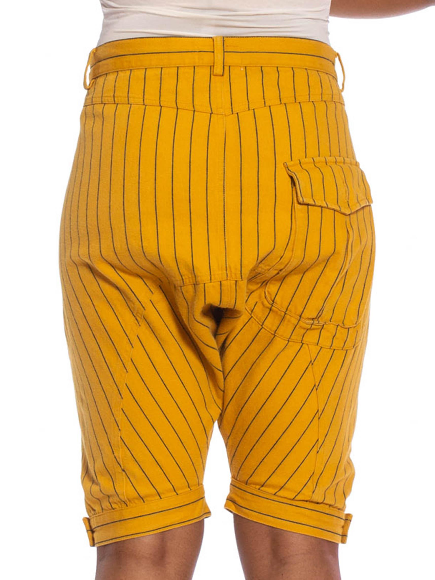 Men's 2000S Yellow Ochre Cotton Rare Early Henrik Vibskov Pants For Sale