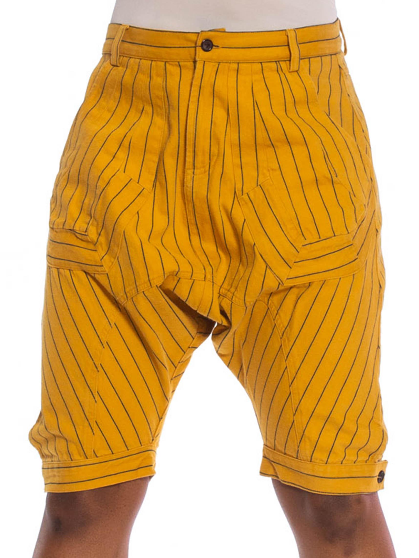 2000S Yellow Ochre Cotton Rare Early Henrik Vibskov Pants For Sale 1