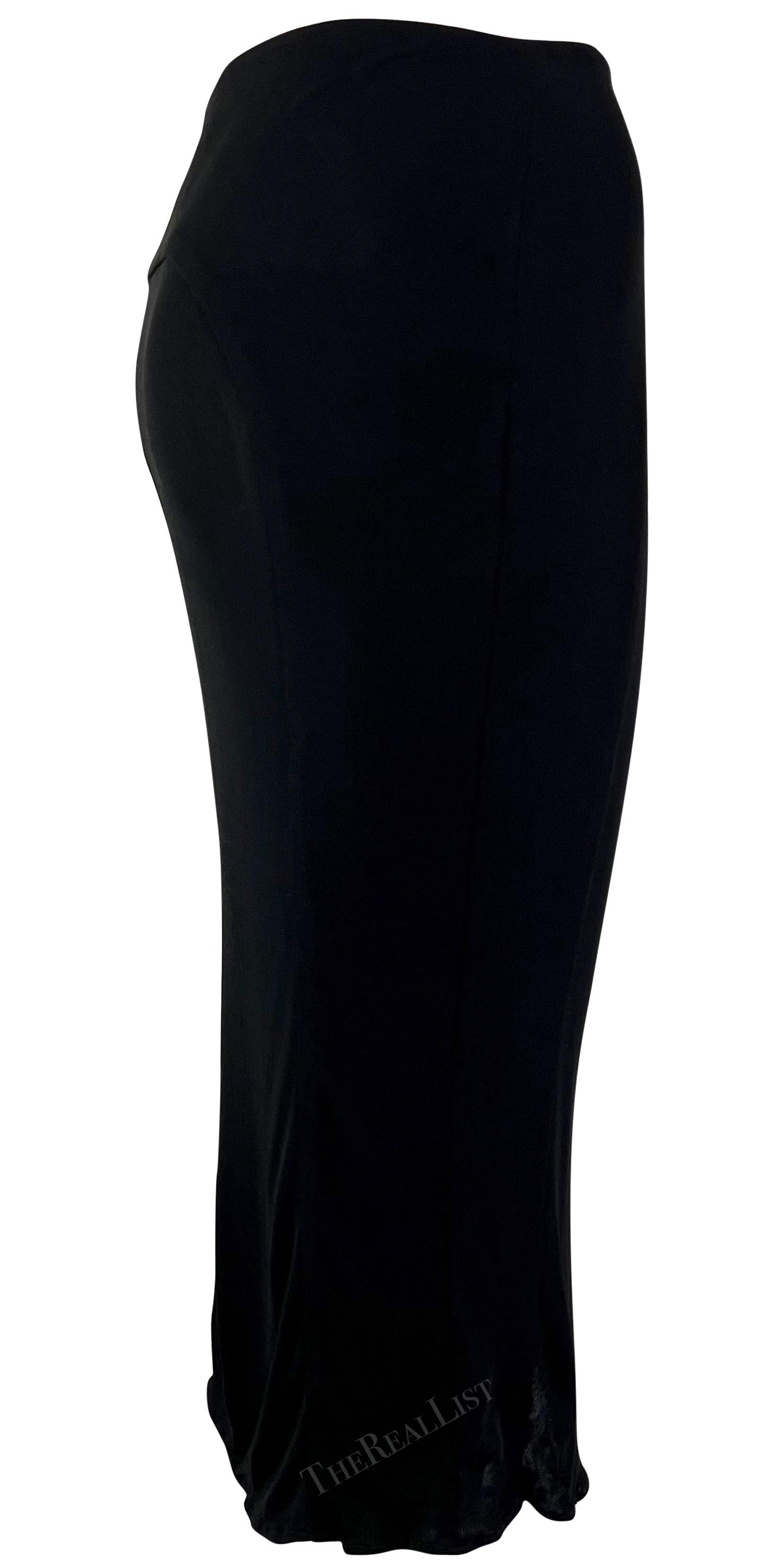2000s Yigal Azrouel Bodycon Semi-Sheer Panel Black Skirt For Sale 1