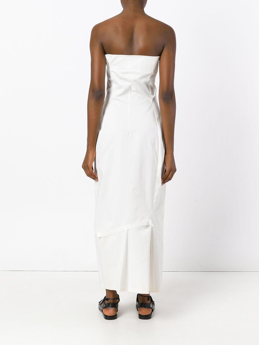 Gray 2000s  Yohji Yamamoto White Cotton Sleeveless Dress