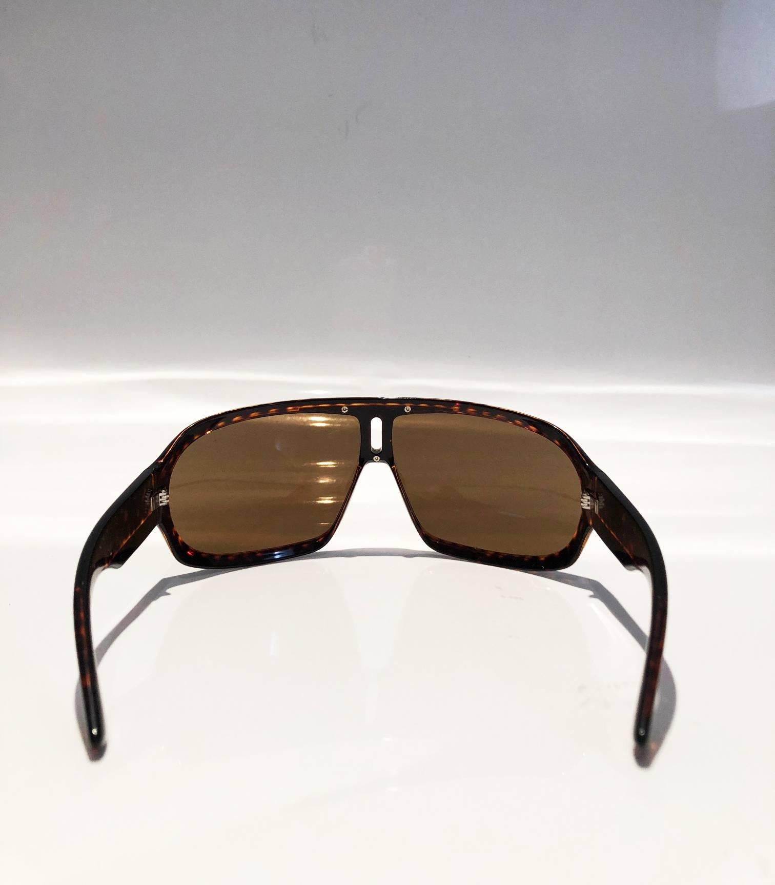 2000er Jahre Yves Saint Laurent Havana Braun 2199/s Maske Sonnenbrille 2