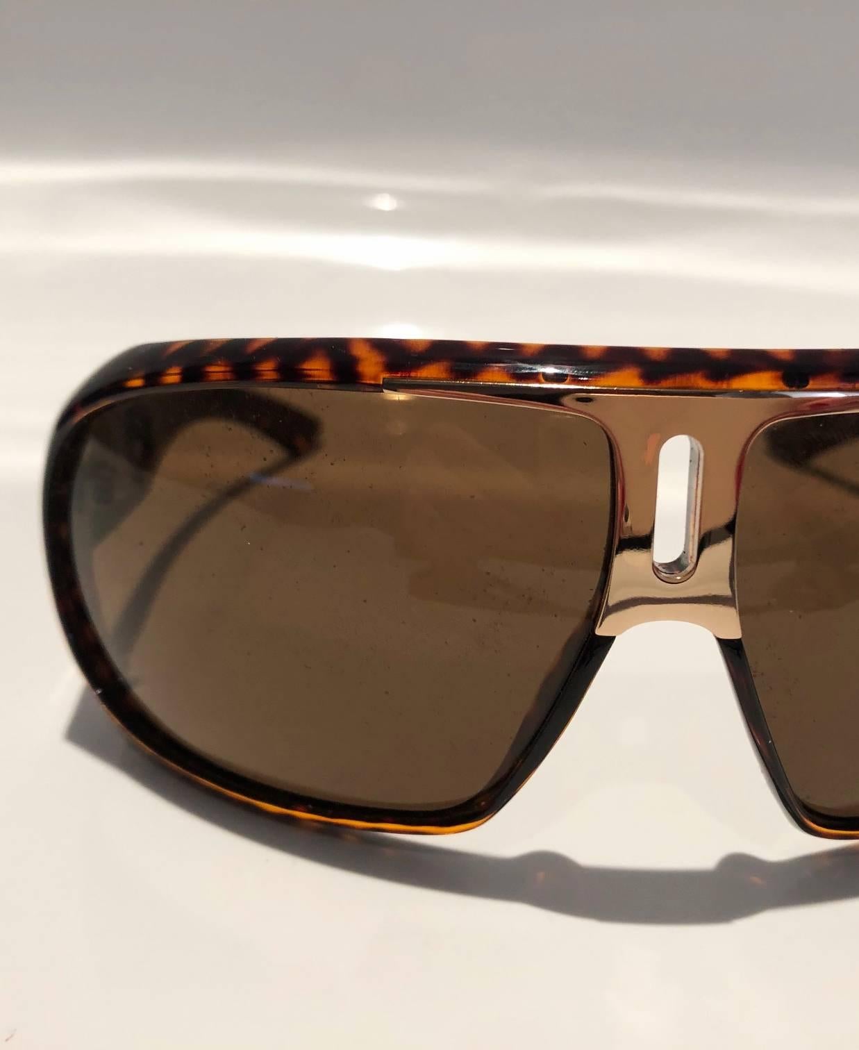 2000er Jahre Yves Saint Laurent Havana Braun 2199/s Maske Sonnenbrille 4