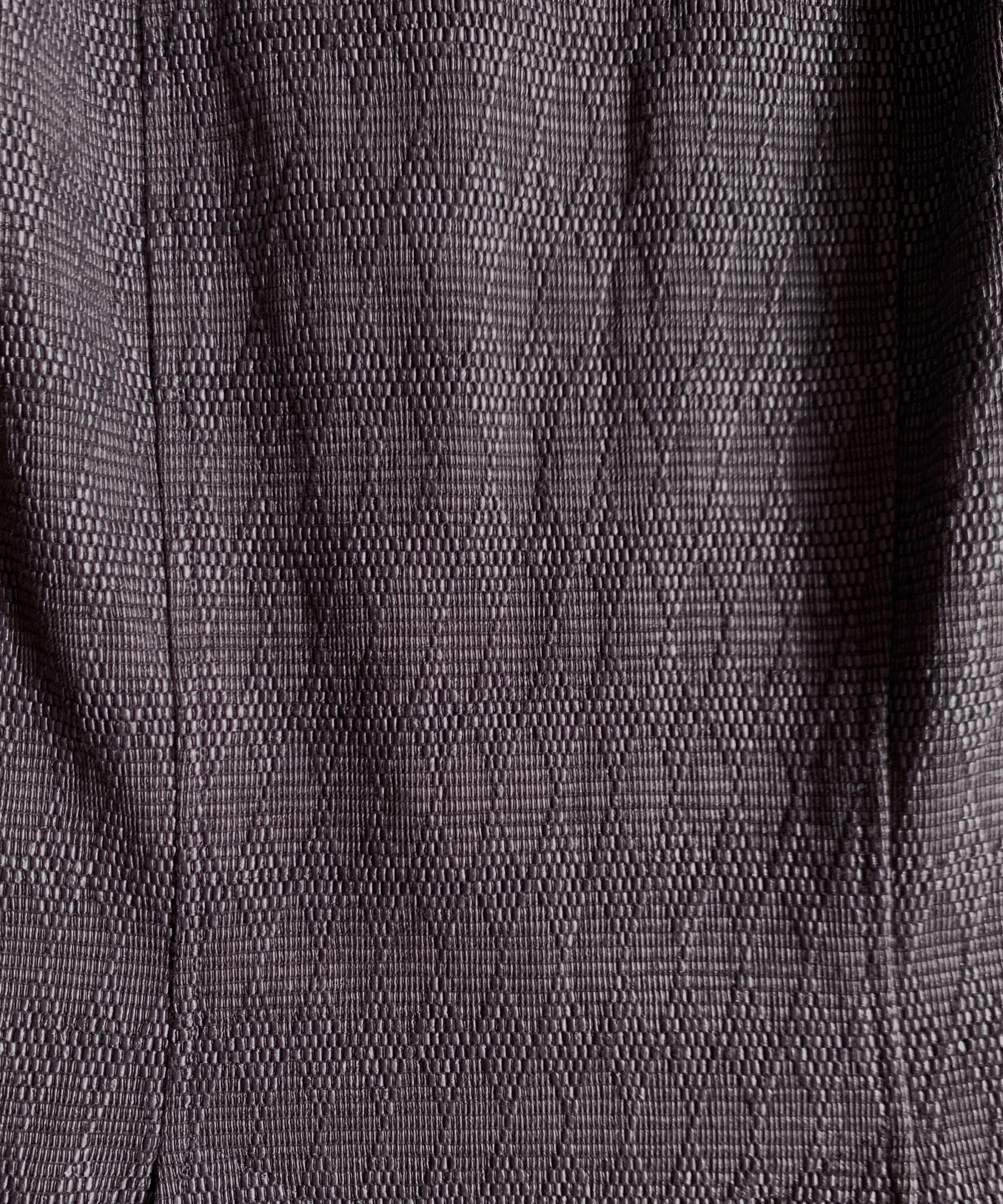 Black 2000s Yves Saint Laurent Rive Gauche Purple Diamond Weave Pencil Skirt For Sale