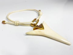2000s Yves Saint Laurent Shark Tooth Shaped Horn Bracelet