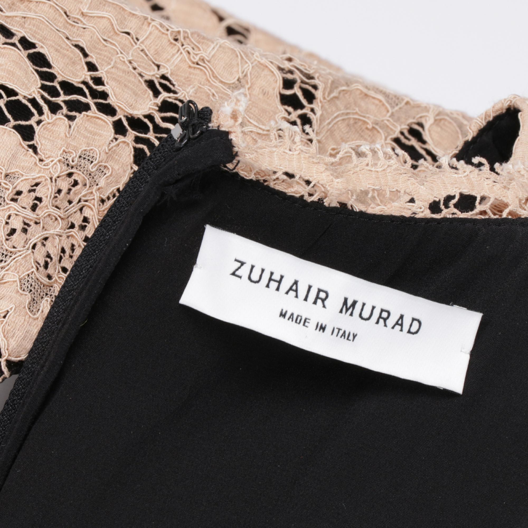 2000s Zuhair Murad Black Lace Mermaid Dress 4