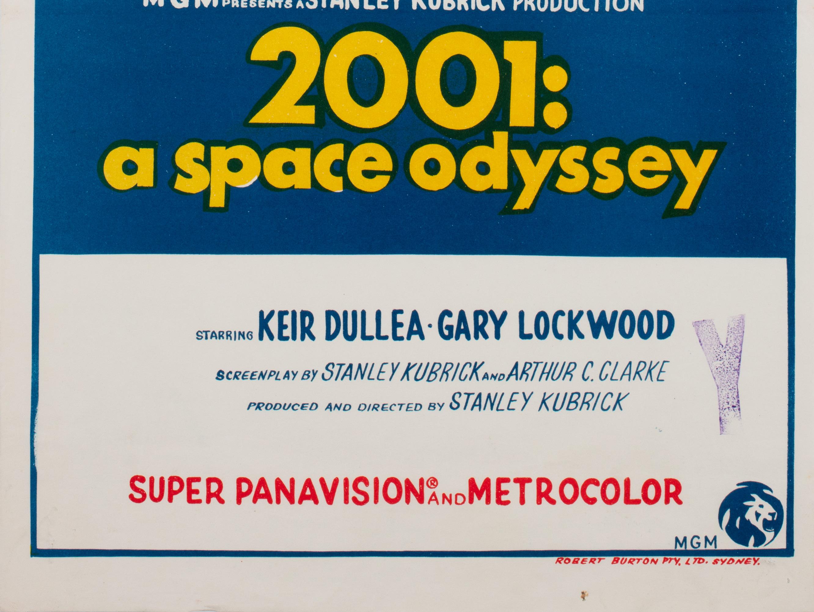 20th Century 2001 a Space Odyssey 1968 Australian Daybill Film Poster For Sale
