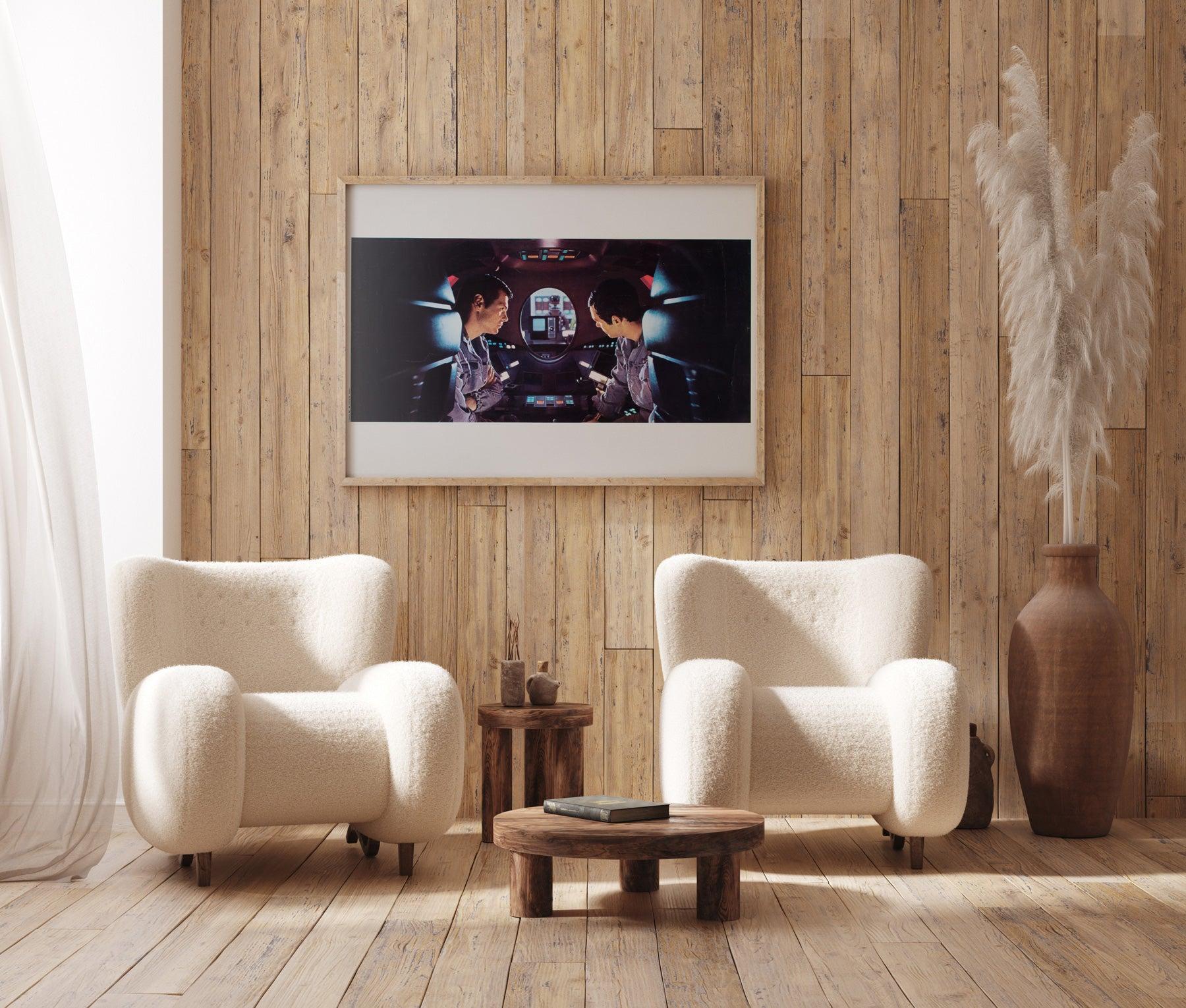 Very rare and fantastic deluxe jumbo still for Stanley Kubrick's seminal sci-fi 2001: A Space Odyssey.

Printed in Italy in limited quantities for use in premiere/roadshow screenings throughout the world they are very rare and, understandably,