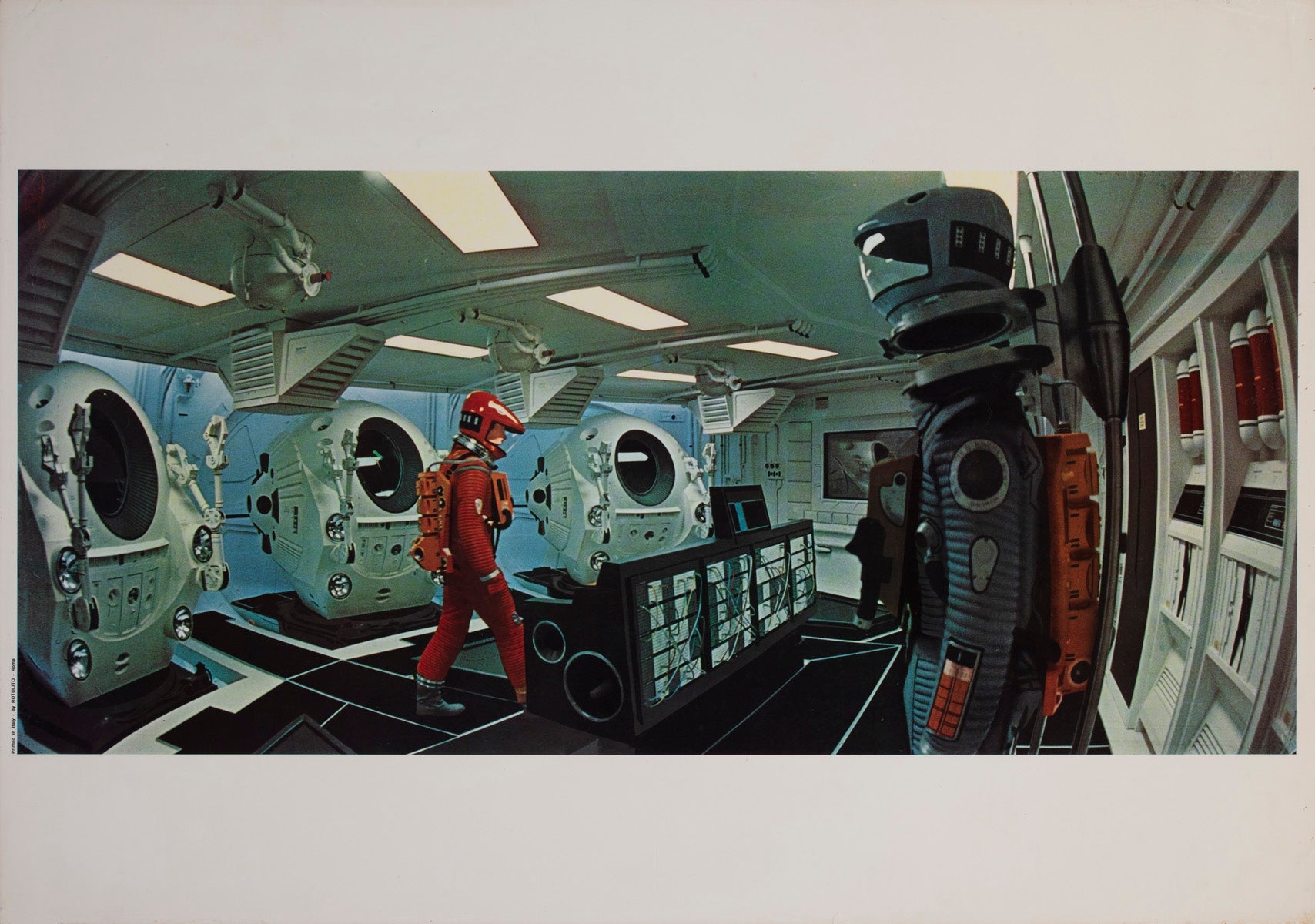 2001 A Space Odyssey 1968 Italian Jumbo Still Film Poster, HAL Spying For Sale