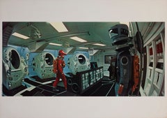 2001 A Space Odyssey 1968 Italian Jumbo Still Film Poster, HAL Spying