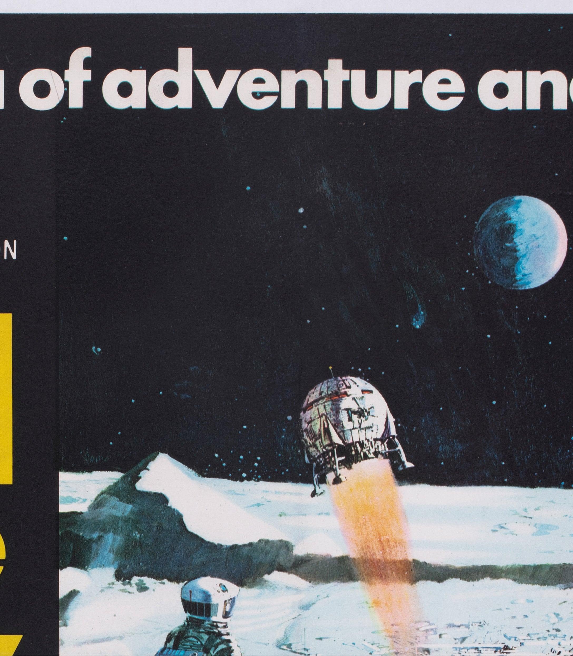 2001 A Space Odyssey 1968 UK Quad Film Movie Poster Style B, Bob McCall In Excellent Condition For Sale In Bath, Somerset