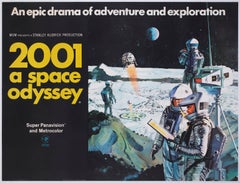 2001 A Space Odyssey 1968 UK Quad Film Movie Poster Style B, Bob McCall