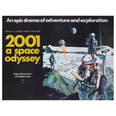 2001 Una Odisea en el Espacio 1968 Reino Unido Quad Film Movie Poster Style B, Bob McCall