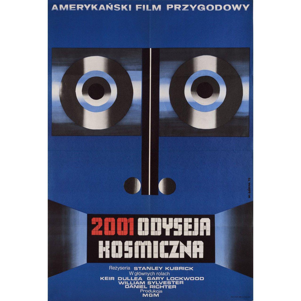 Original 1973 Polish A1 poster by Wiktor Gorka for the 1968 film 2001: A Space Odyssey directed by Stanley Kubrick with Keir Dullea / Gary Lockwood / William Sylvester / Daniel Richter. Fine condition, folded. Many original posters were issued