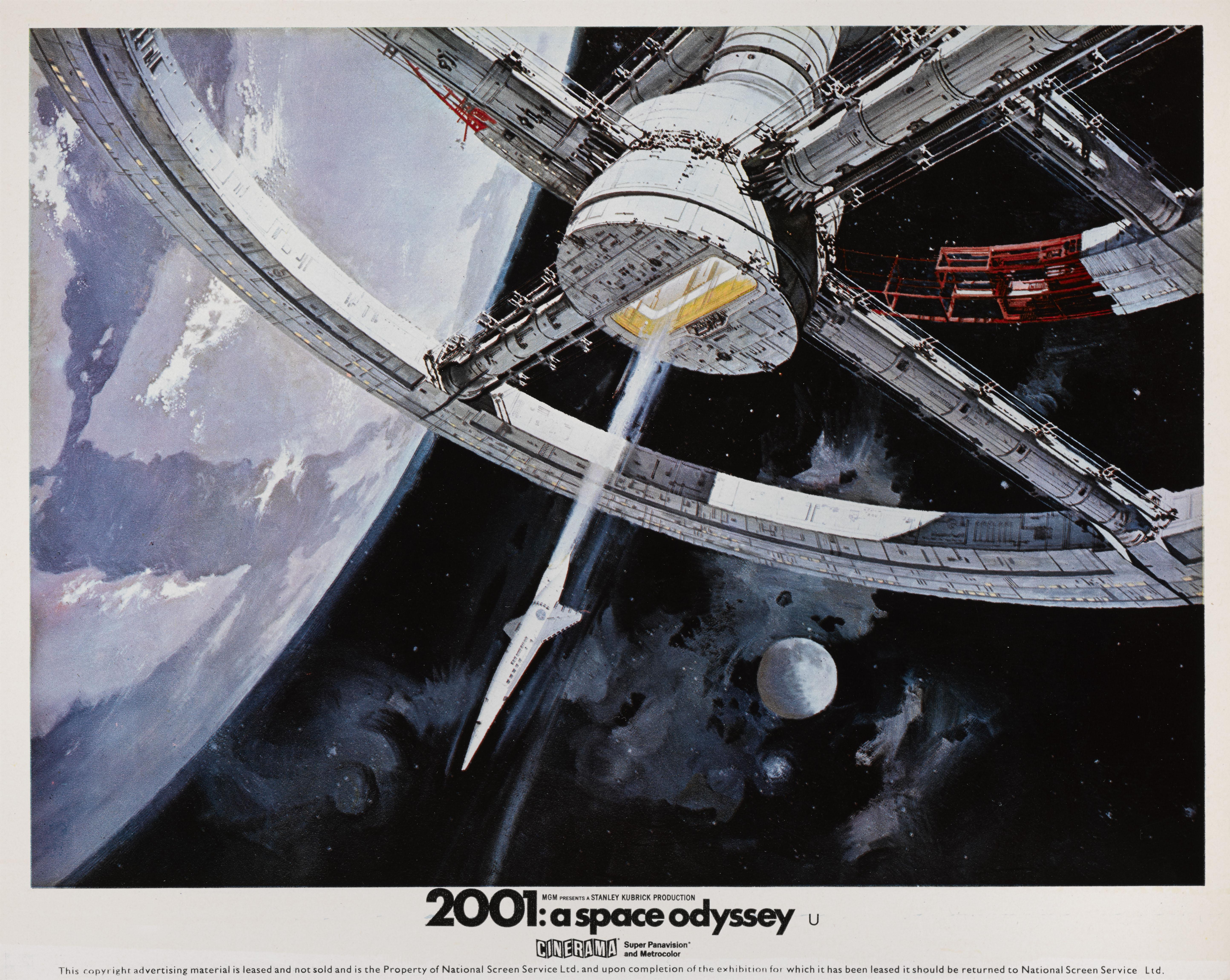 Original British colour production still for the Cinerama release of Stanley Kubrick's 2001: A Space Odyssey.
The Cinerama release stills are much harder to find and more desirable.
This piece would be packed in strong card and sent out flat.
 