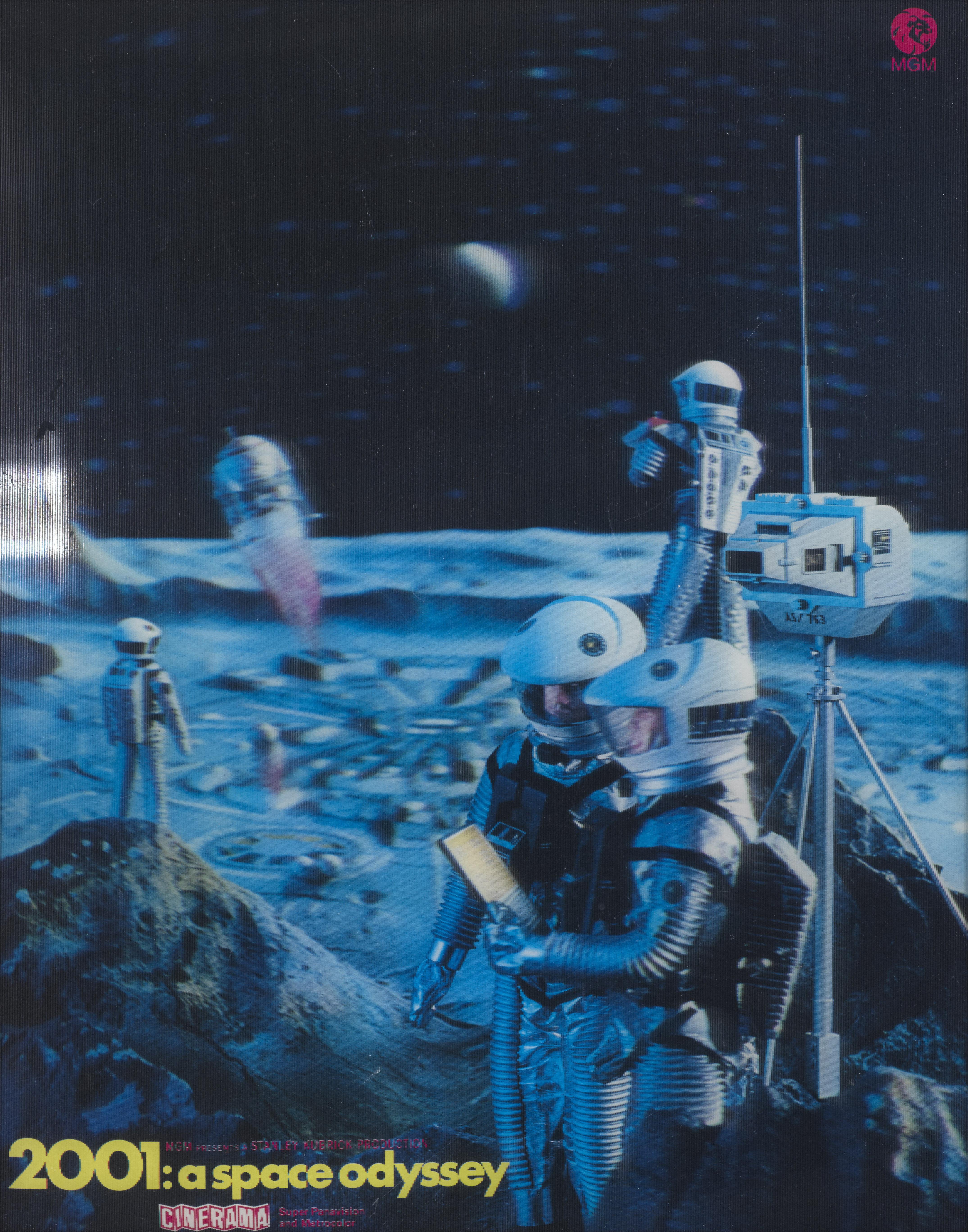 Original US Cinerama 3-D holographic display for Stanley Kubrick's 2001: A Space Odyssey.
MGM really went to town on the marketing of this film, and produced special 3-D holographic displays for the Cinerama release of the film. This release was a