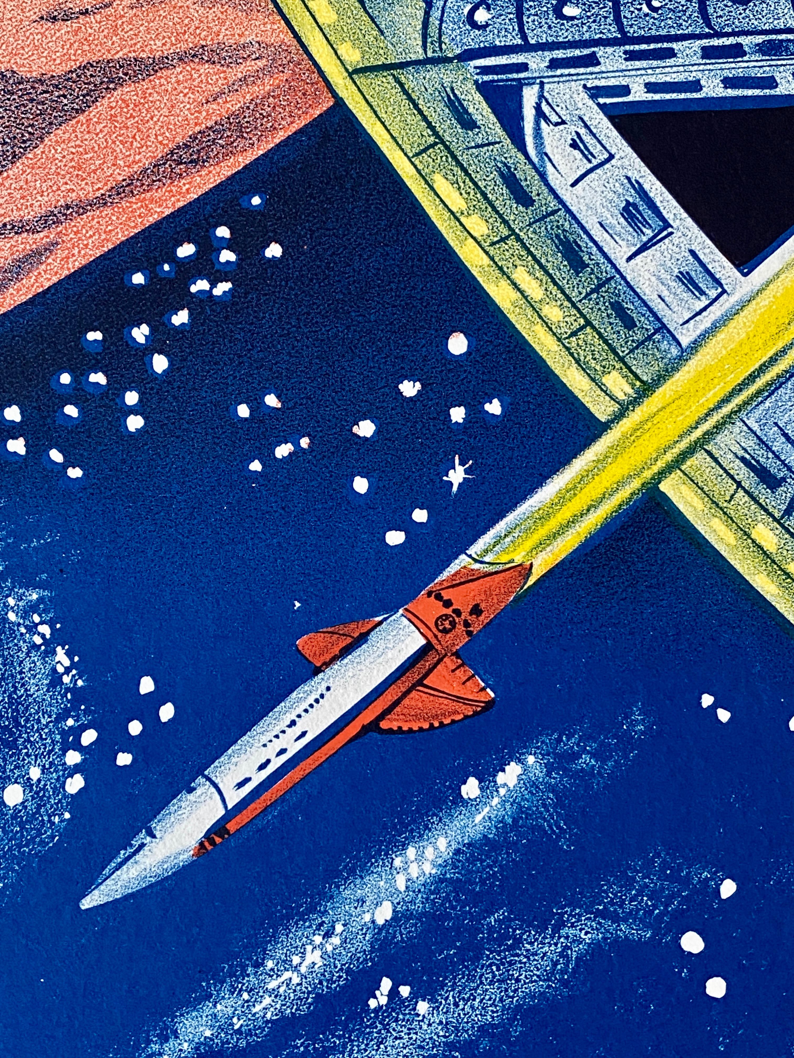 '2001: A Space Odyssey' Original Vintage Australian Daybill Movie Poster, 1968 In Excellent Condition In Devon, GB