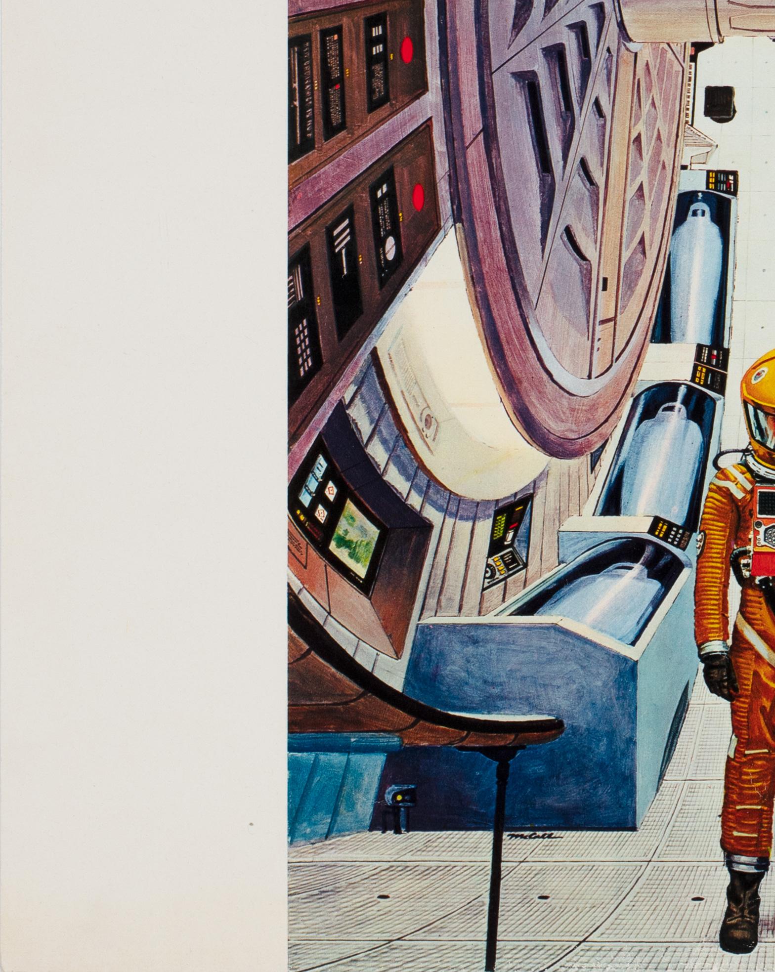 XX secolo 2001 A Space Odyssey Interno della stazione spaziale italiano, foto in grande, Bob McCall in vendita