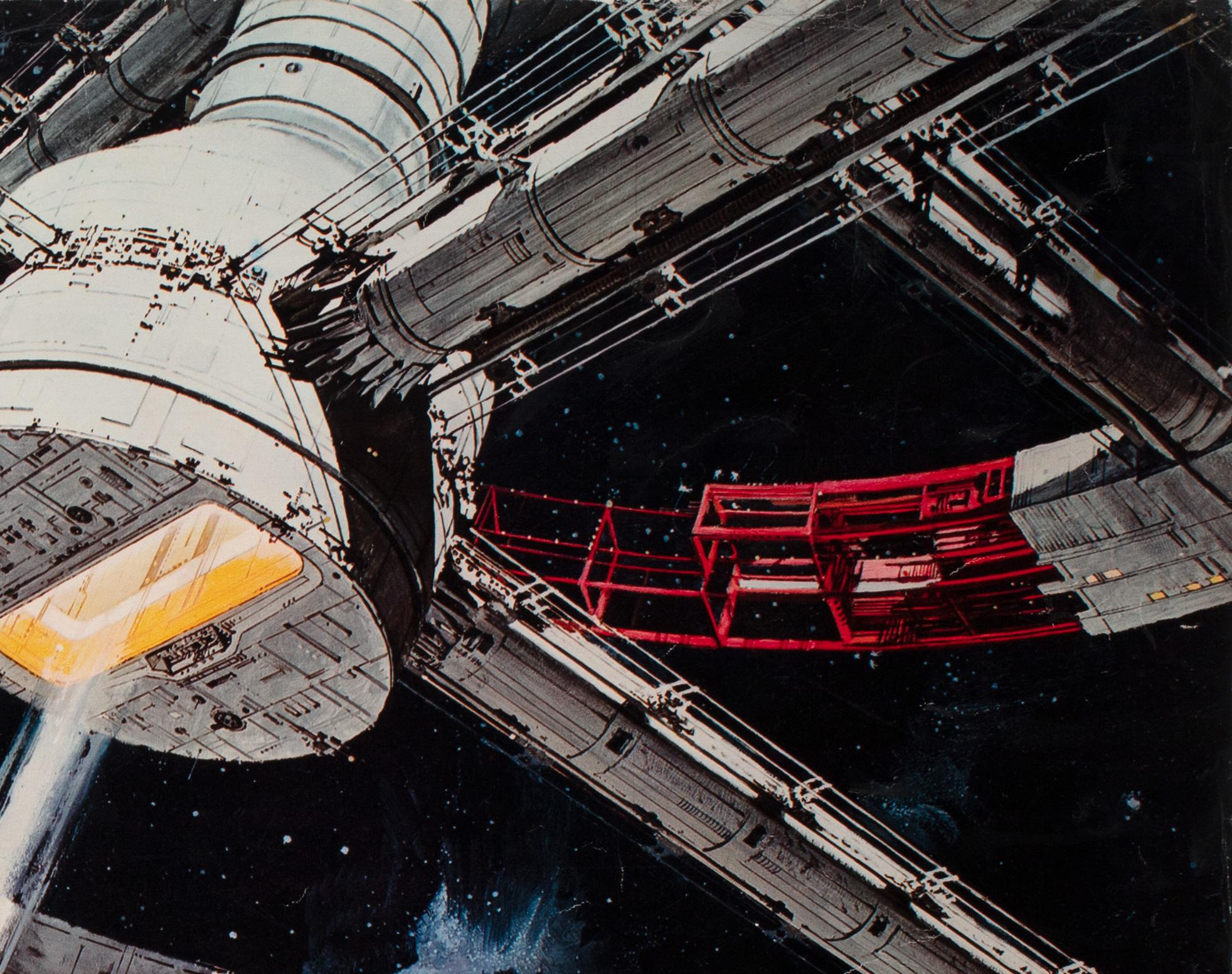 2001 A Space Odyssey Stazione spaziale italiana sovradimensionata ancora illustrata, Bob McCa In condizioni buone in vendita a Bath, Somerset