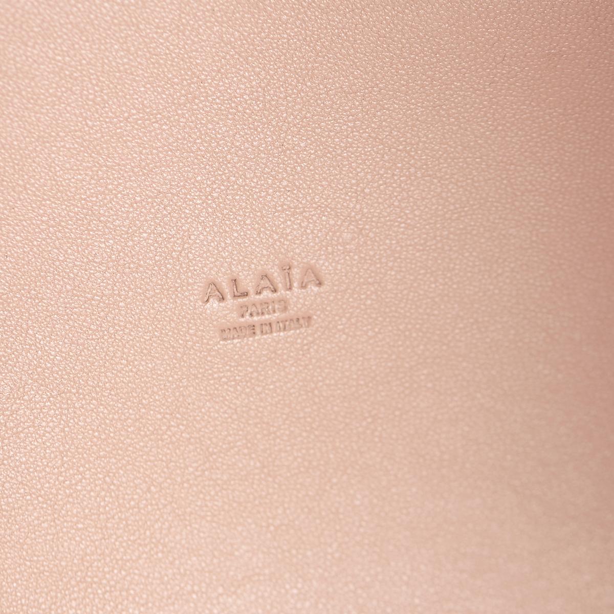 2001 Alaia Python Leather & Orange Calfskin Leather Perforated Shopper 2