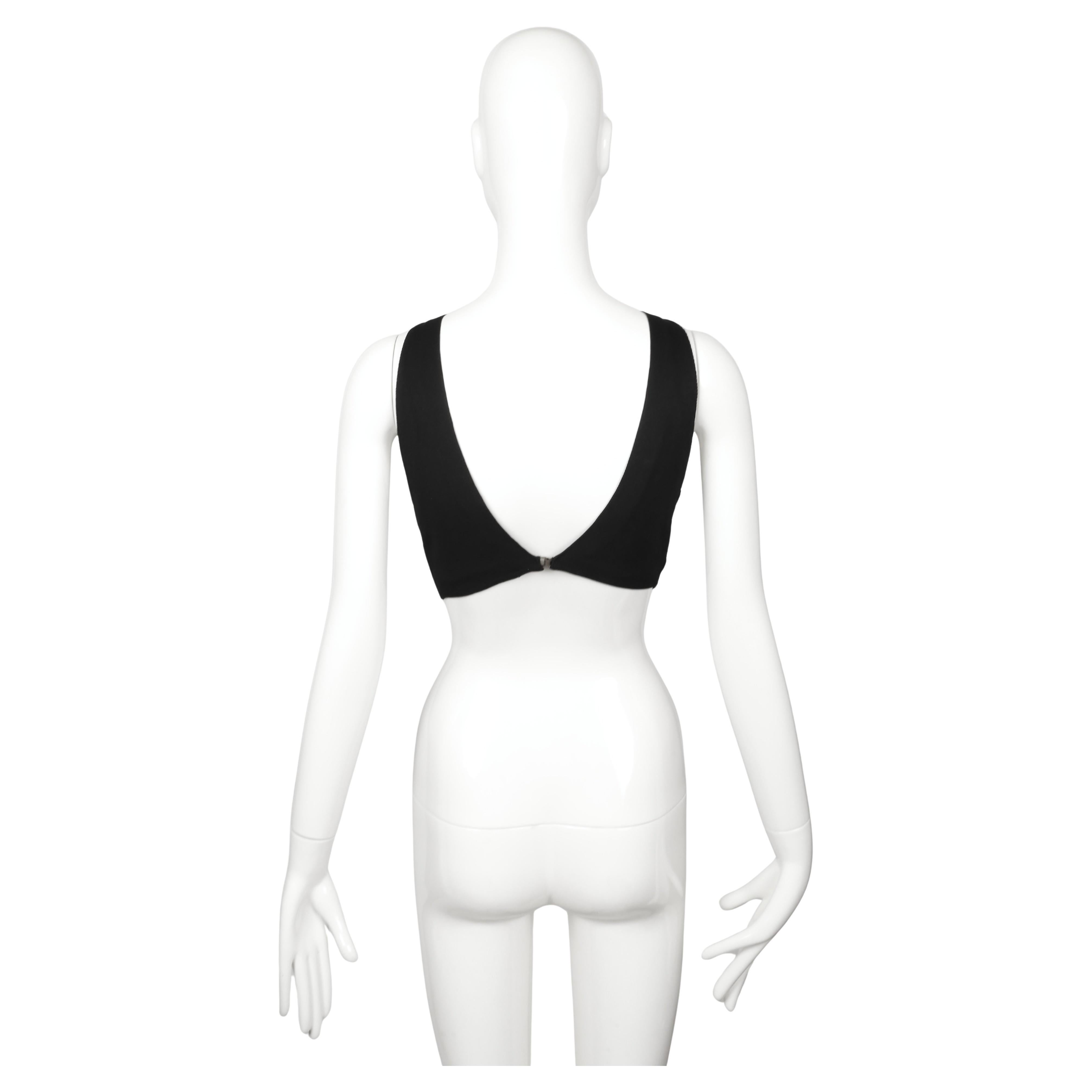 2001 AZZEDINE ALAIA COUTURE schwarz RUNWAY Oberteil im Angebot 7