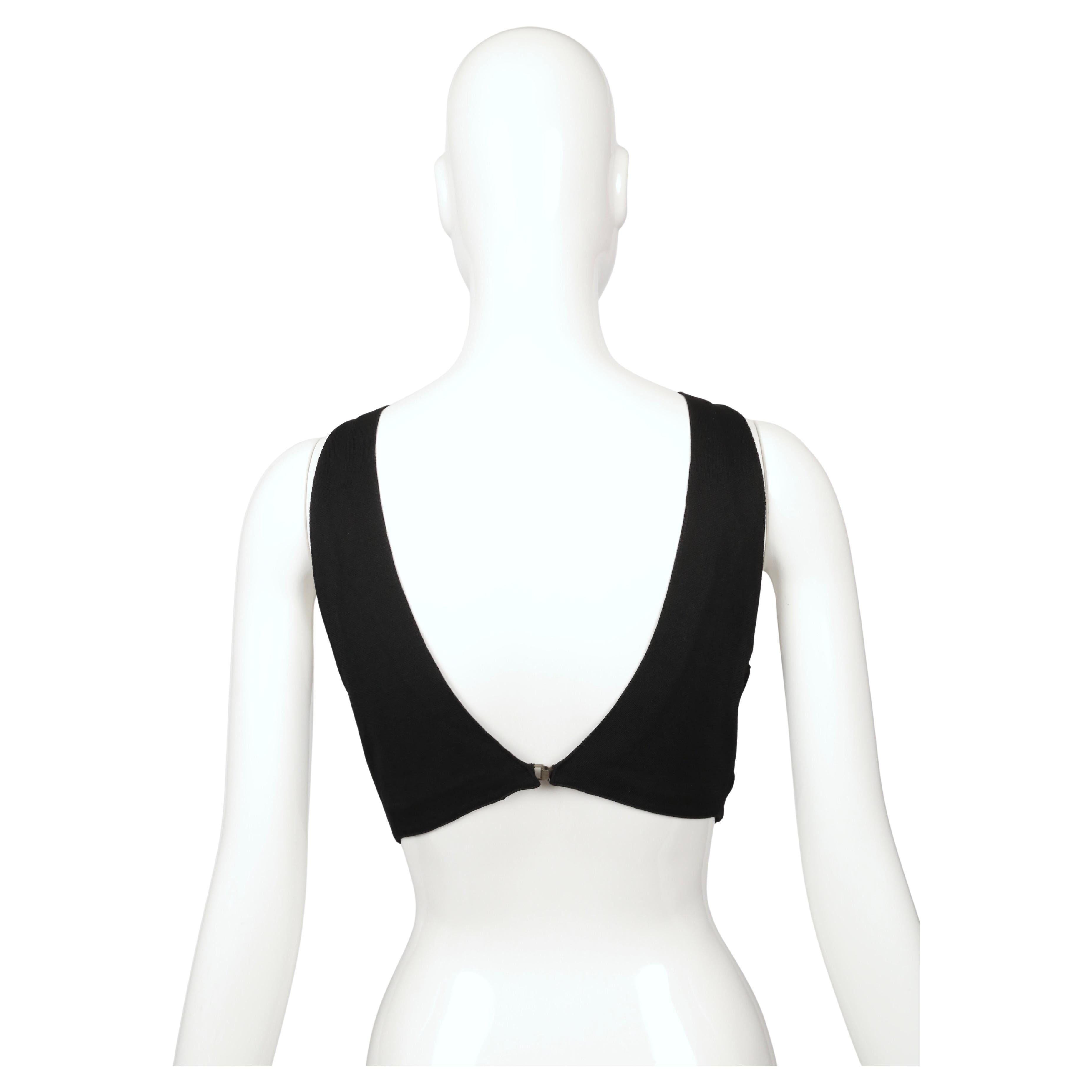 2001 AZZEDINE ALAIA COUTURE schwarz RUNWAY Oberteil im Angebot 8