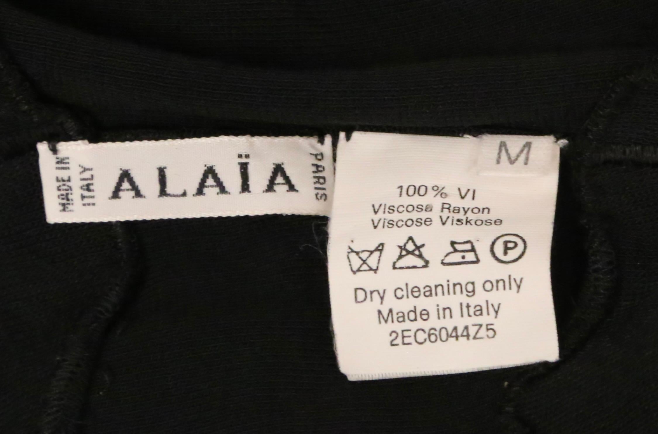 2001 AZZEDINE ALAIA COUTURE schwarz RUNWAY Oberteil im Angebot 9