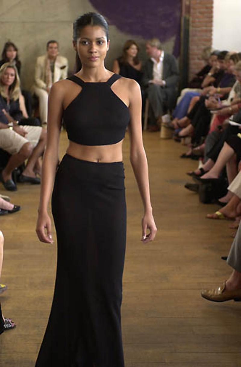 2001 AZZEDINE ALAIA COUTURE schwarz RUNWAY Oberteil im Angebot 10