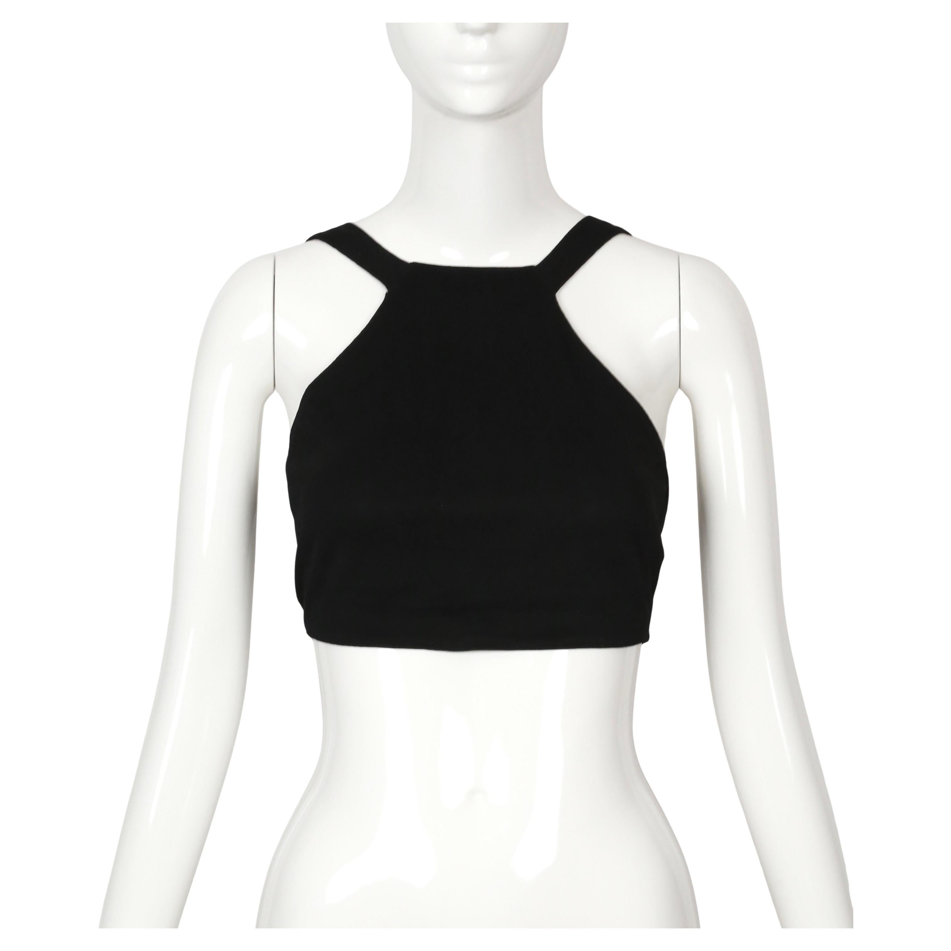 2001 AZZEDINE ALAIA COUTURE schwarz RUNWAY Oberteil (Schwarz) im Angebot