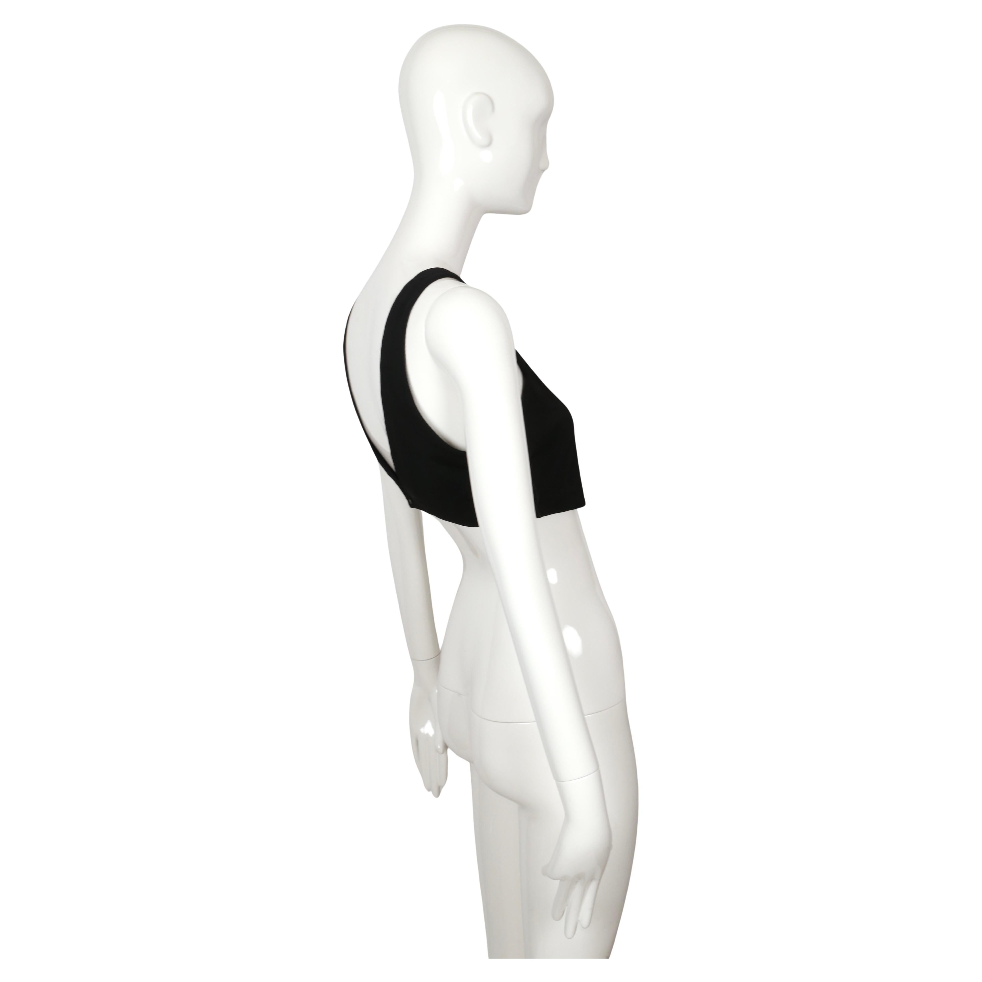 2001 AZZEDINE ALAIA COUTURE schwarz RUNWAY Oberteil im Angebot 3