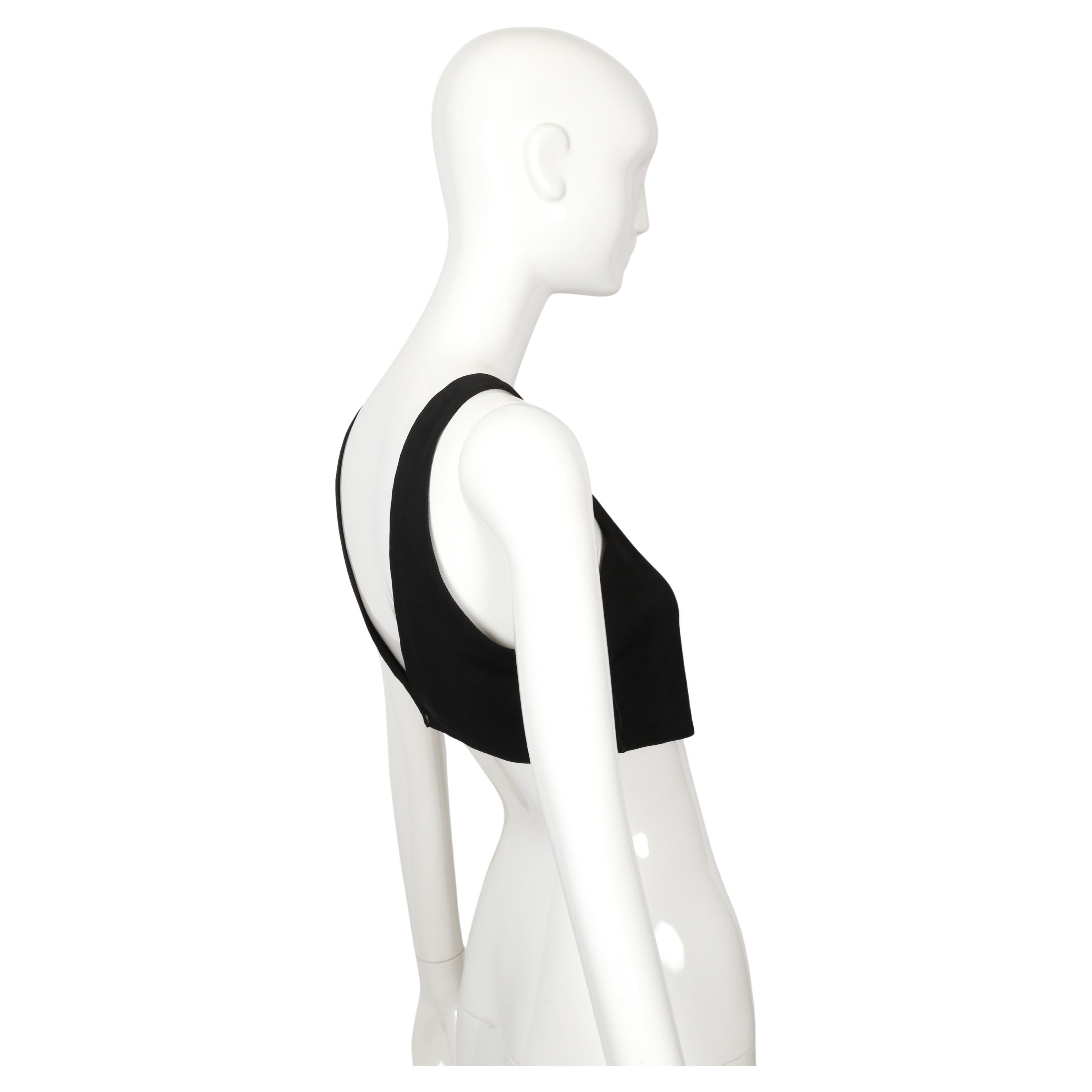 2001 AZZEDINE ALAIA COUTURE schwarz RUNWAY Oberteil im Angebot 4