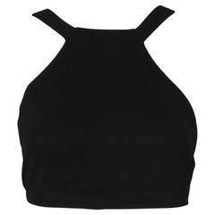 2001 AZZEDINE ALAIA COUTURE top negro RUNWAY