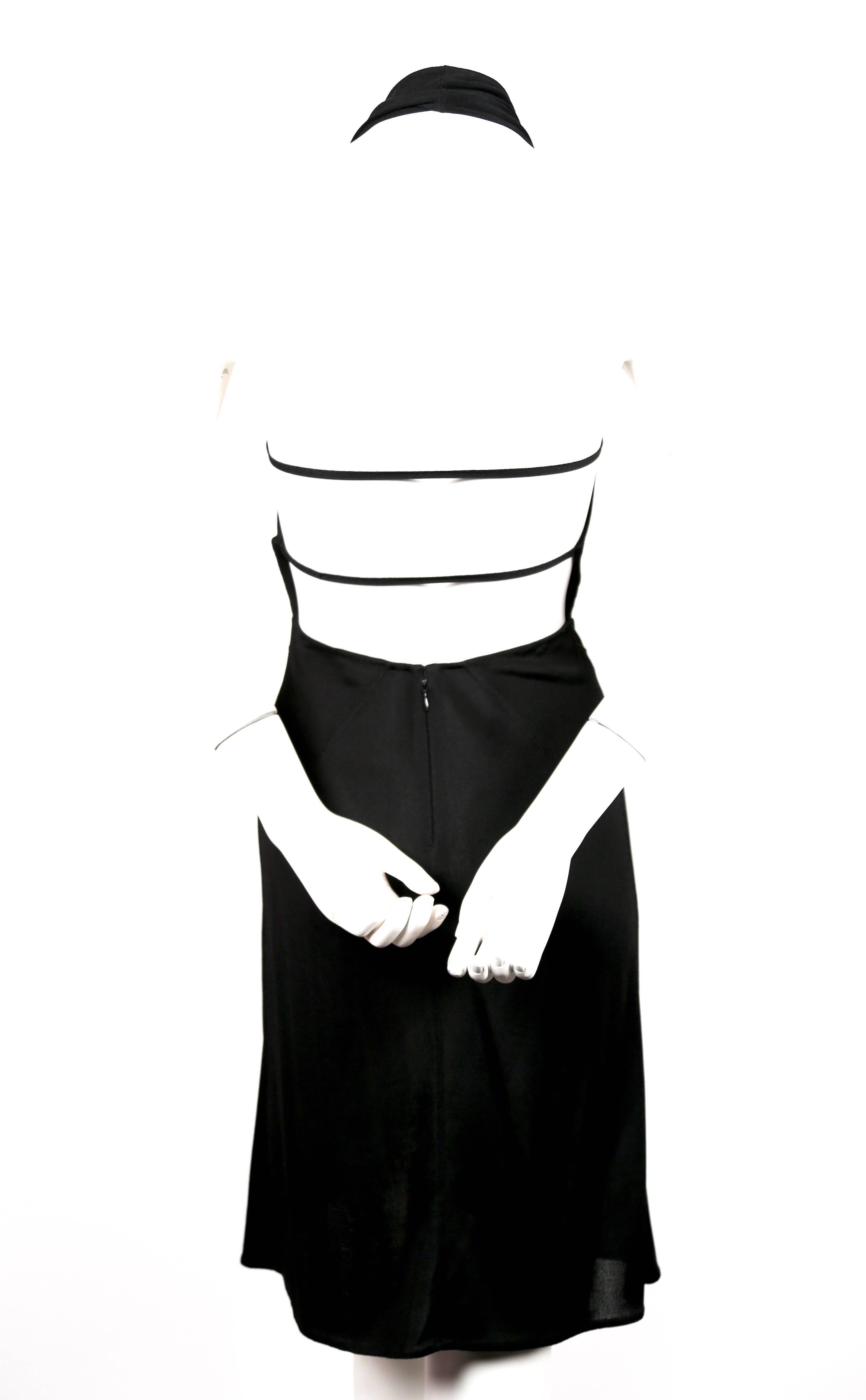 2001 AZZEDINE ALAIA documented black halter dress with unique back  For Sale 1