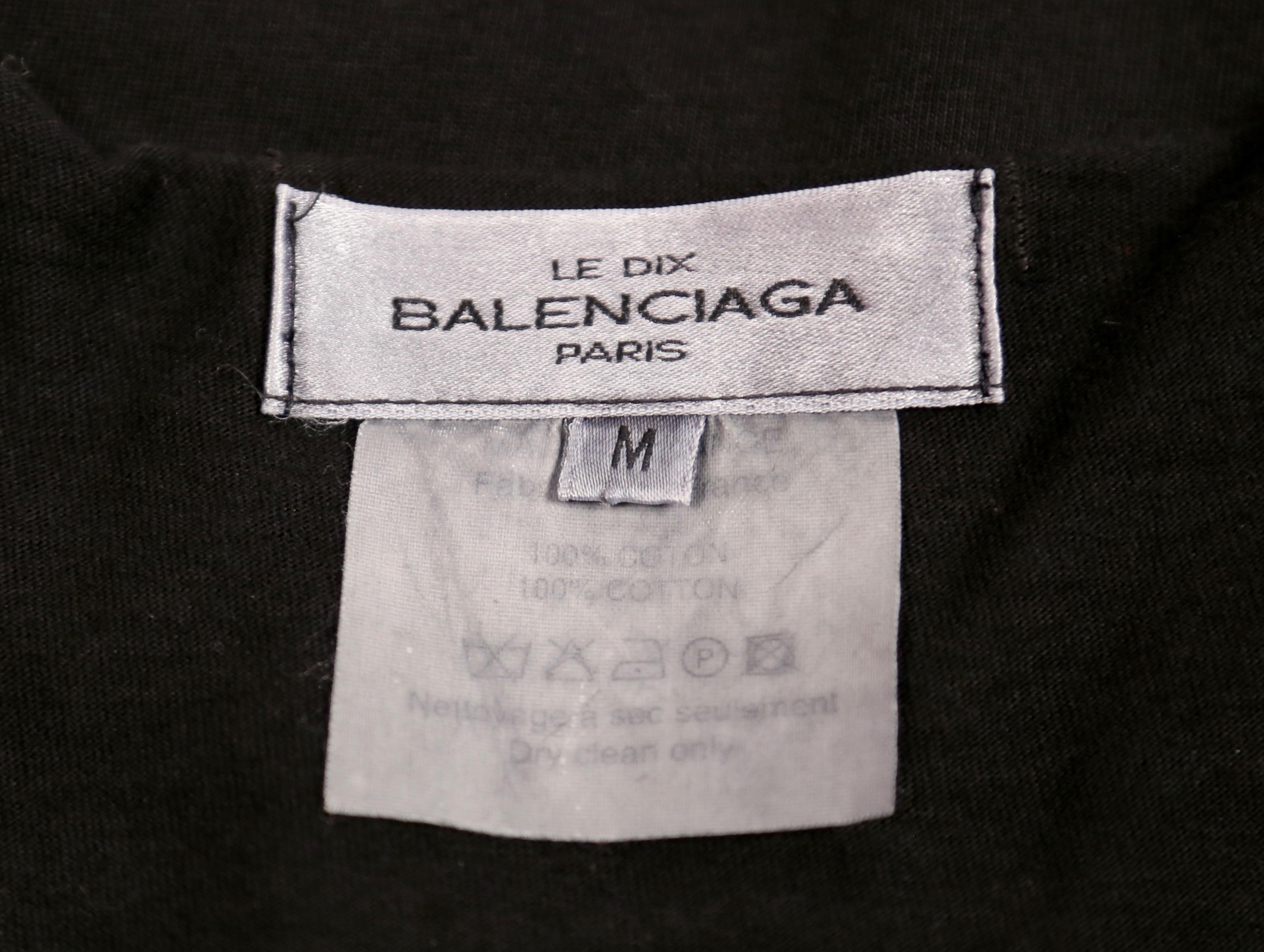 2001 BALENCIAGA LE DIX by Nicolas Ghesquiere black overdyed smocked top 1