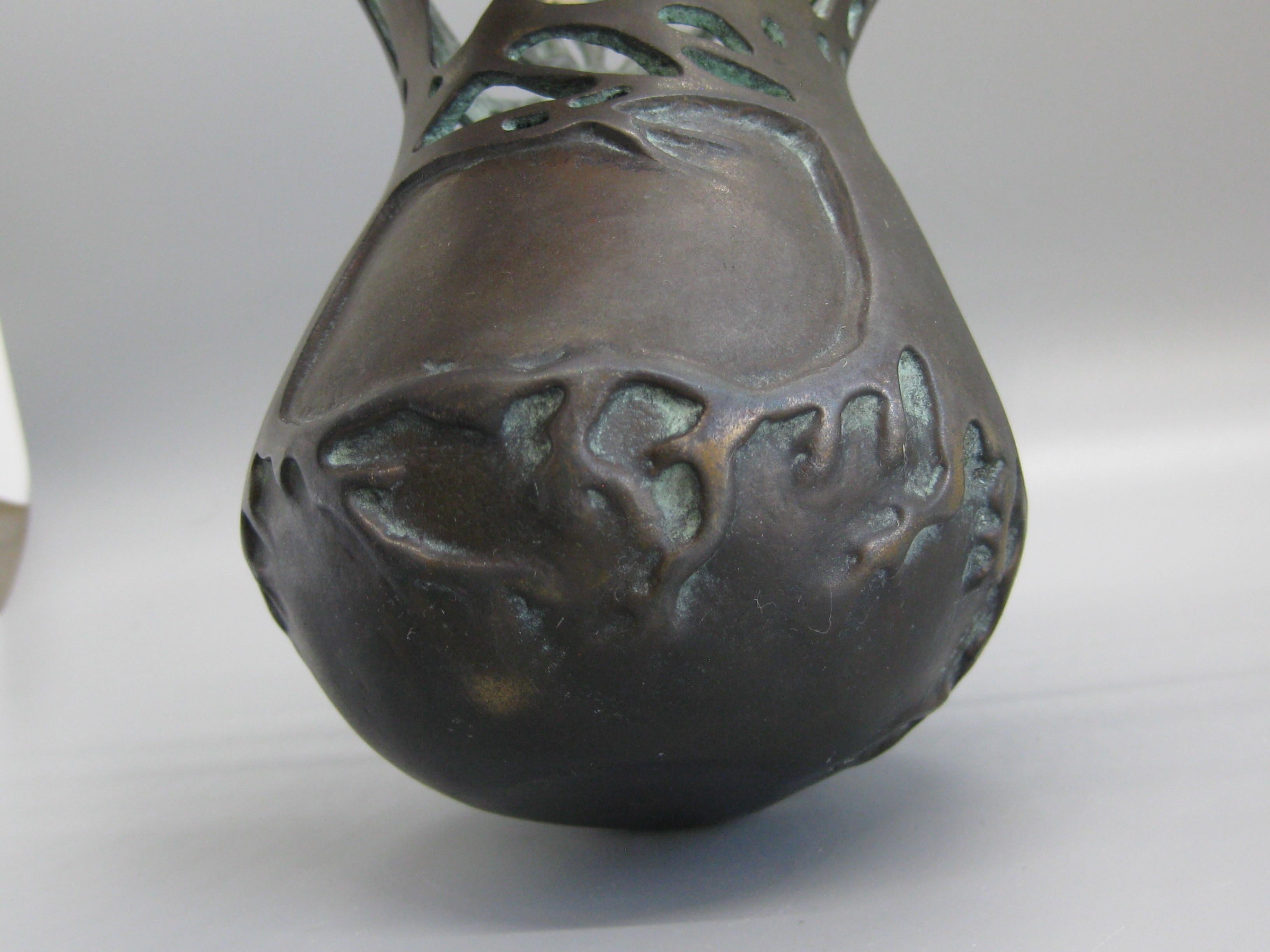 2001 Carol Alleman Organic Midcentury Bronze Vase Vessel Sculpture Limited 75 For Sale 9
