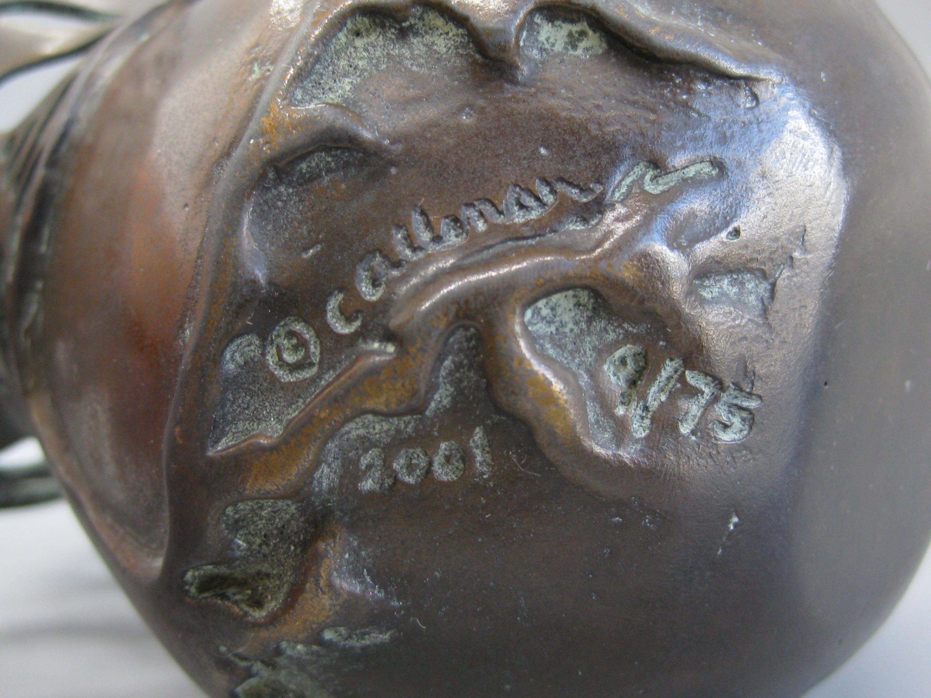 2001 Carol Alleman Organische Bronze-Vase aus der Mitte des Jahrhunderts, Gefäß-Skulptur, limitiert 75 im Angebot 13