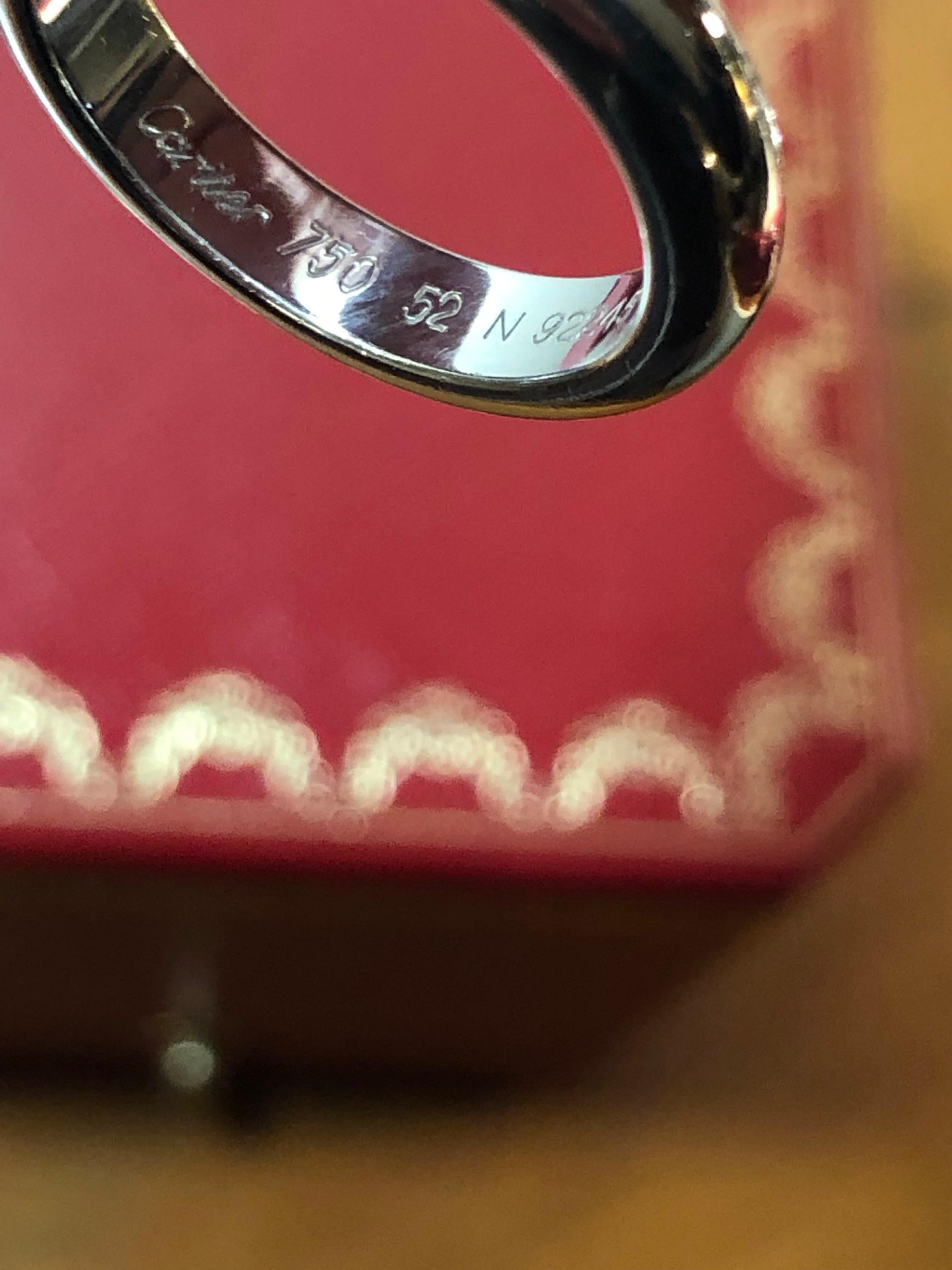 Women's 2001 Cartier Himalaya Ring Black Pearl White Gold Bague Perle Noir or Gris, Box